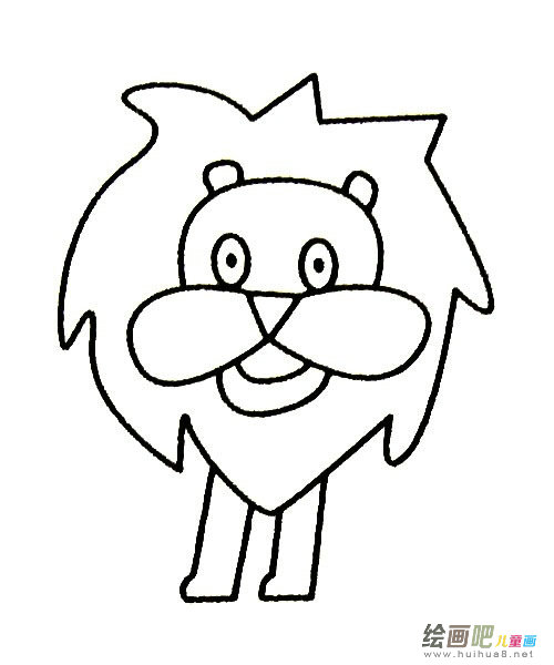 狮子简笔画画法步骤图片