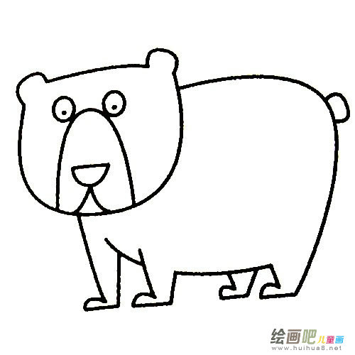 熊的简笔画怎么画