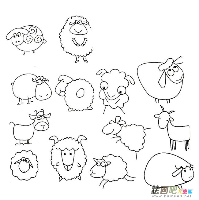 羊的简笔画图片大全