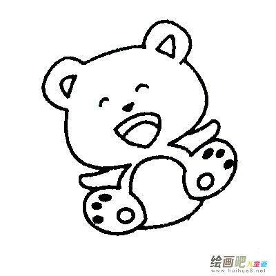 浣熊简笔画的画法步骤图片