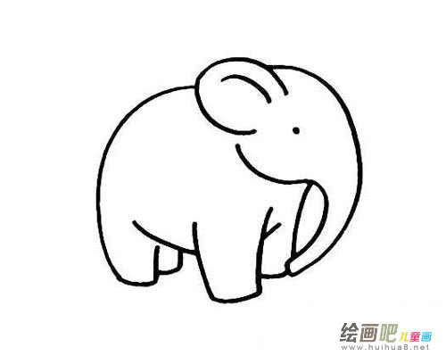 幼儿简笔画大象的画法