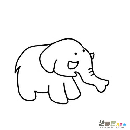 幼儿简笔画大象的画法