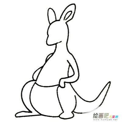 袋鼠简笔画