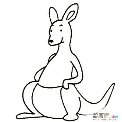 袋鼠简笔画