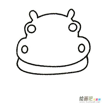 儿童河马简笔画