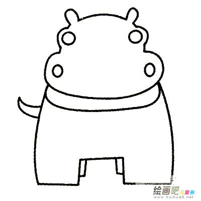 河马简笔画大全及画法步骤