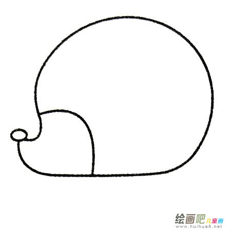 幼儿刺猬简笔画的画法步骤图片