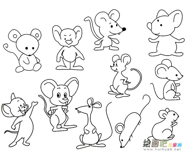 老鼠的简笔画大全