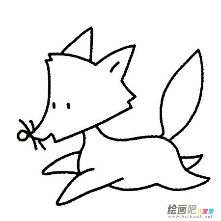 幼儿狐狸的简笔画