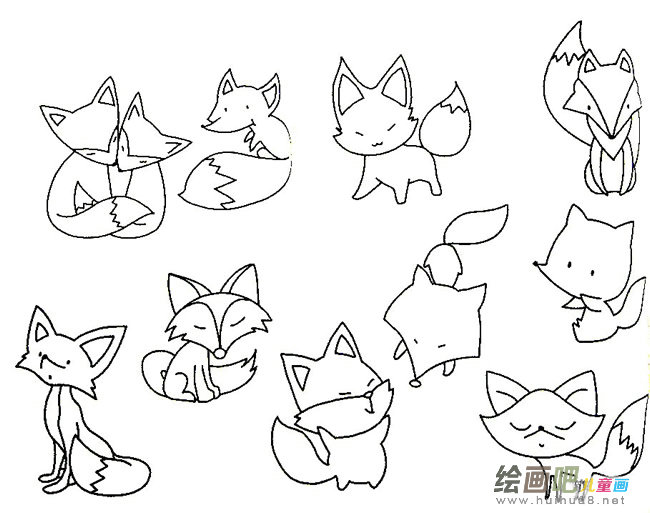 狐狸简笔画大全及画法步骤
