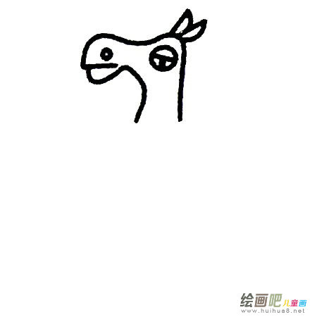 卡通骆驼简笔画