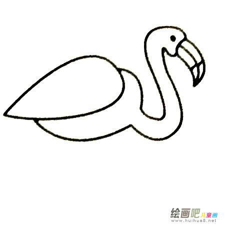 火烈鸟简笔画大全及画法步骤