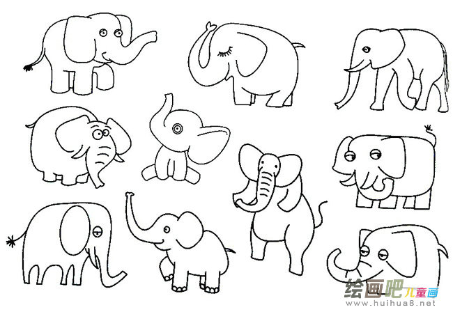 大象简笔画大全及画法步骤