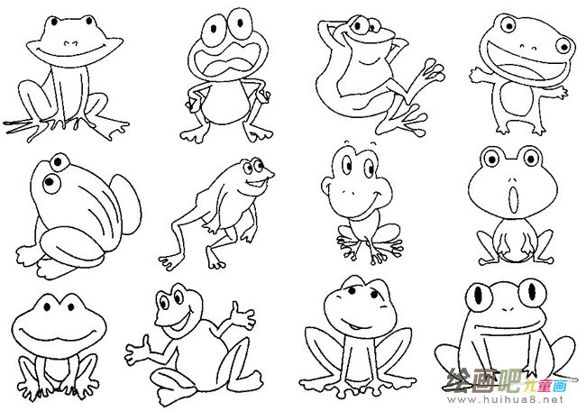 卡通青蛙简笔画图片大全