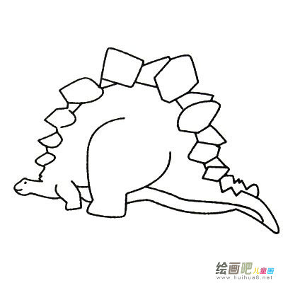 儿童恐龙简笔画的画法步骤图