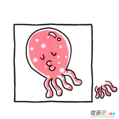 卡通章鱼简笔画四步画出 卡通章鱼简笔画图片