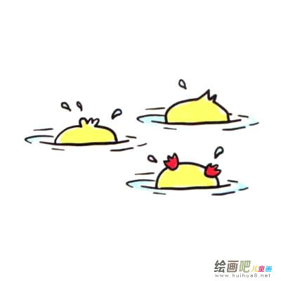 小黄鸭简笔画图片四步画出 小鸭子简笔画图片大全