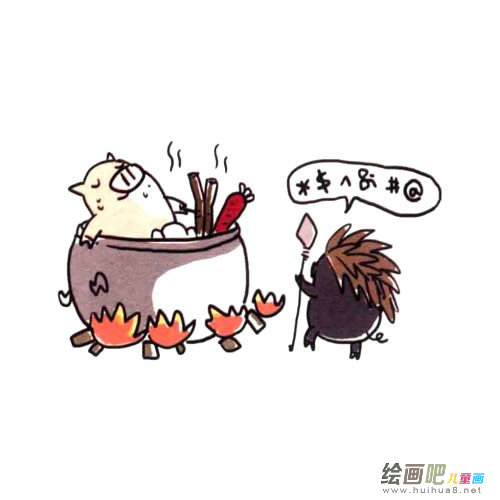 可爱小猪简笔画图片四步画出