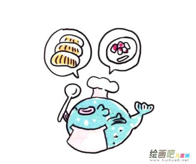 四步画出涂色的刺豚鱼简笔画图片