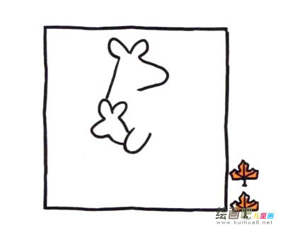 袋鼠简笔画图片大全 四步画出涂上颜色的袋鼠简笔画步骤图