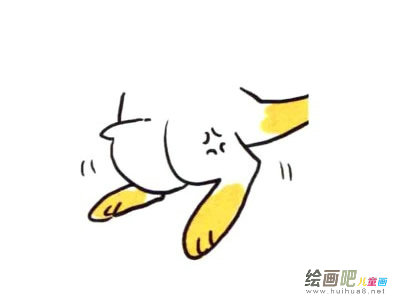 袋鼠简笔画图片大全 四步画出涂上颜色的袋鼠简笔画步骤图