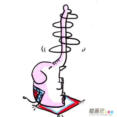 大象简笔画大全 四步画出涂色的大象简笔画步骤图