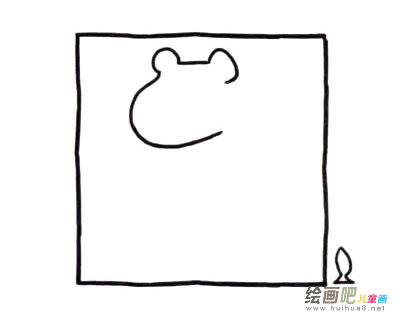 北极熊简笔画图片 四步画出涂色的北极熊简笔画步骤图