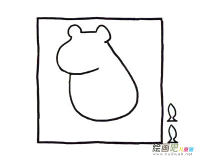 北极熊简笔画图片 四步画出涂色的北极熊简笔画步骤图