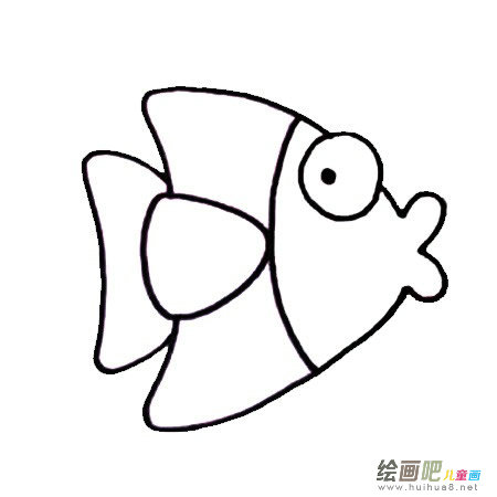六步画出小丑鱼简笔画彩色图片