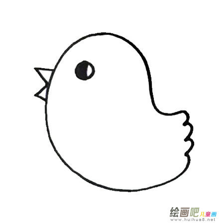 六步画出小鸡简笔画彩色图片