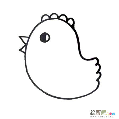 六步画出小鸡简笔画彩色图片