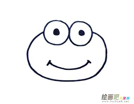 六步画出青蛙简笔画彩色图片