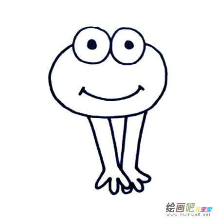 六步画出青蛙简笔画彩色图片