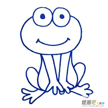 六步画出青蛙简笔画彩色图片