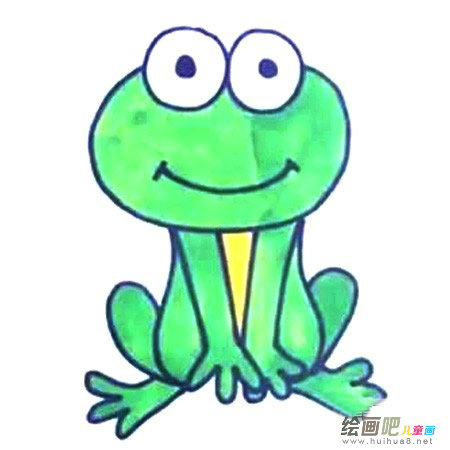 六步画出青蛙简笔画彩色图片