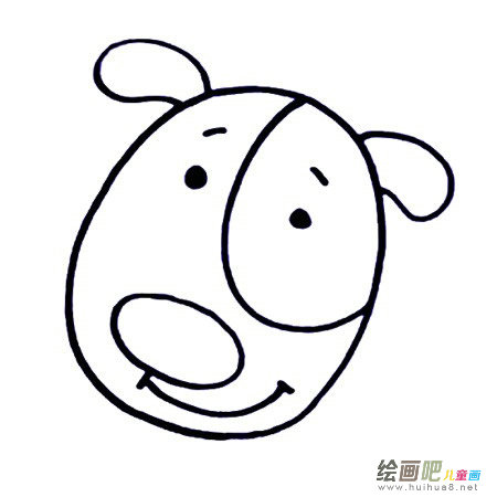 六步画出小狗简笔画彩色图片