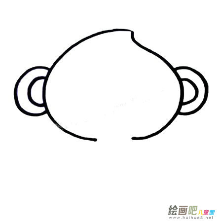 六步画出猴子简笔画彩色图片