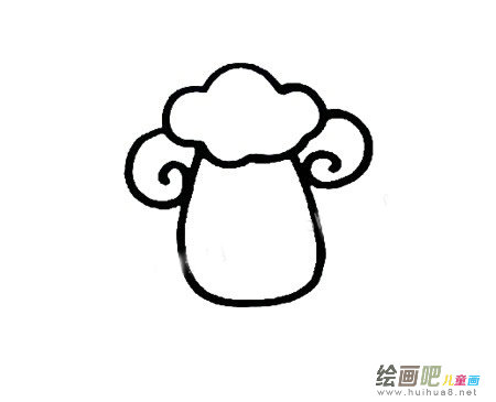 六步画出小羊简笔画彩色图片