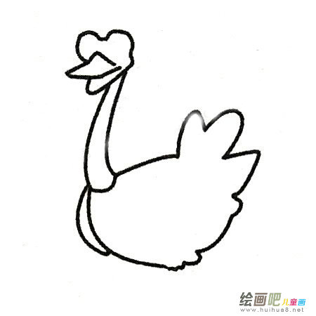 鸵鸟简笔画