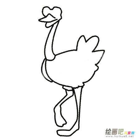 鸵鸟简笔画