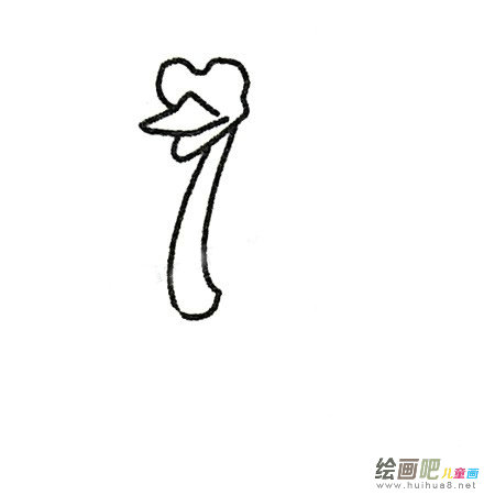 鸵鸟简笔画