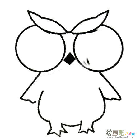 猫头鹰简笔画