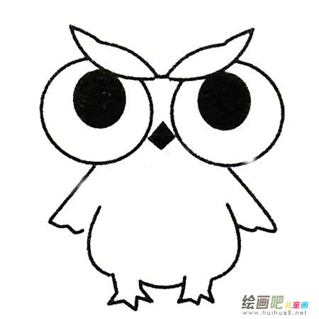 猫头鹰简笔画