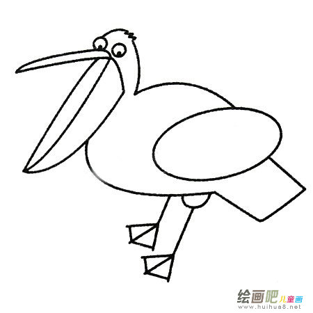 鹈鹕简笔画