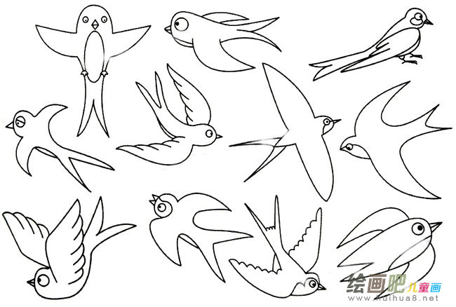 燕子简笔画大全