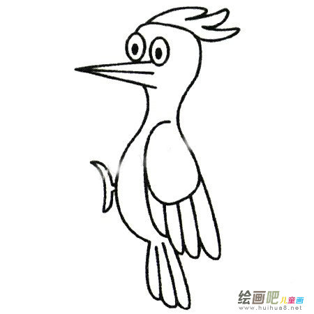啄木鸟简笔画