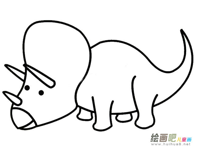 三角龙简笔画