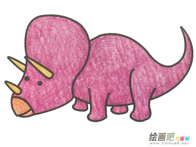 三角龙填色图片