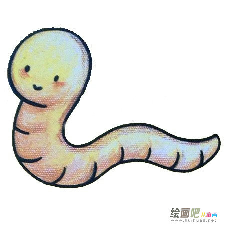 蚯蚓简笔画彩色图片
