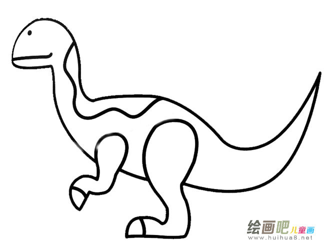 槽齿龙简笔画图片